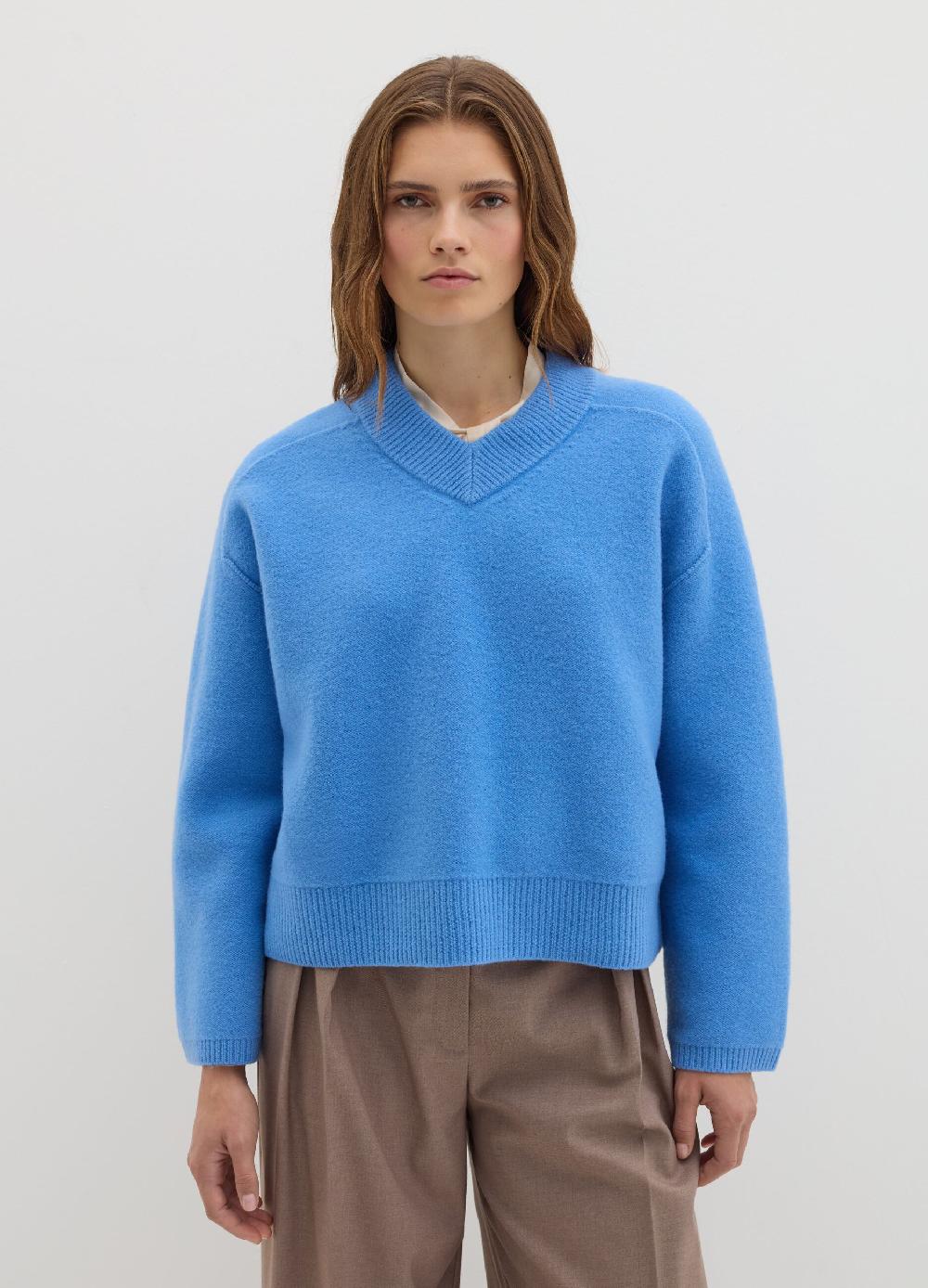 Stefanel Pullover in lana cotta con scollo a V Online