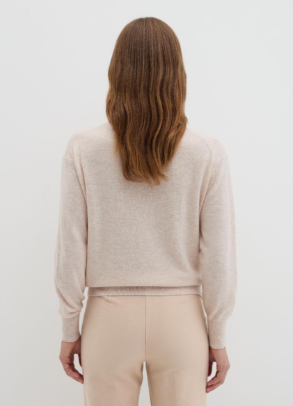 Stefanel Pullover in lana cardata a collo alto In Vendita