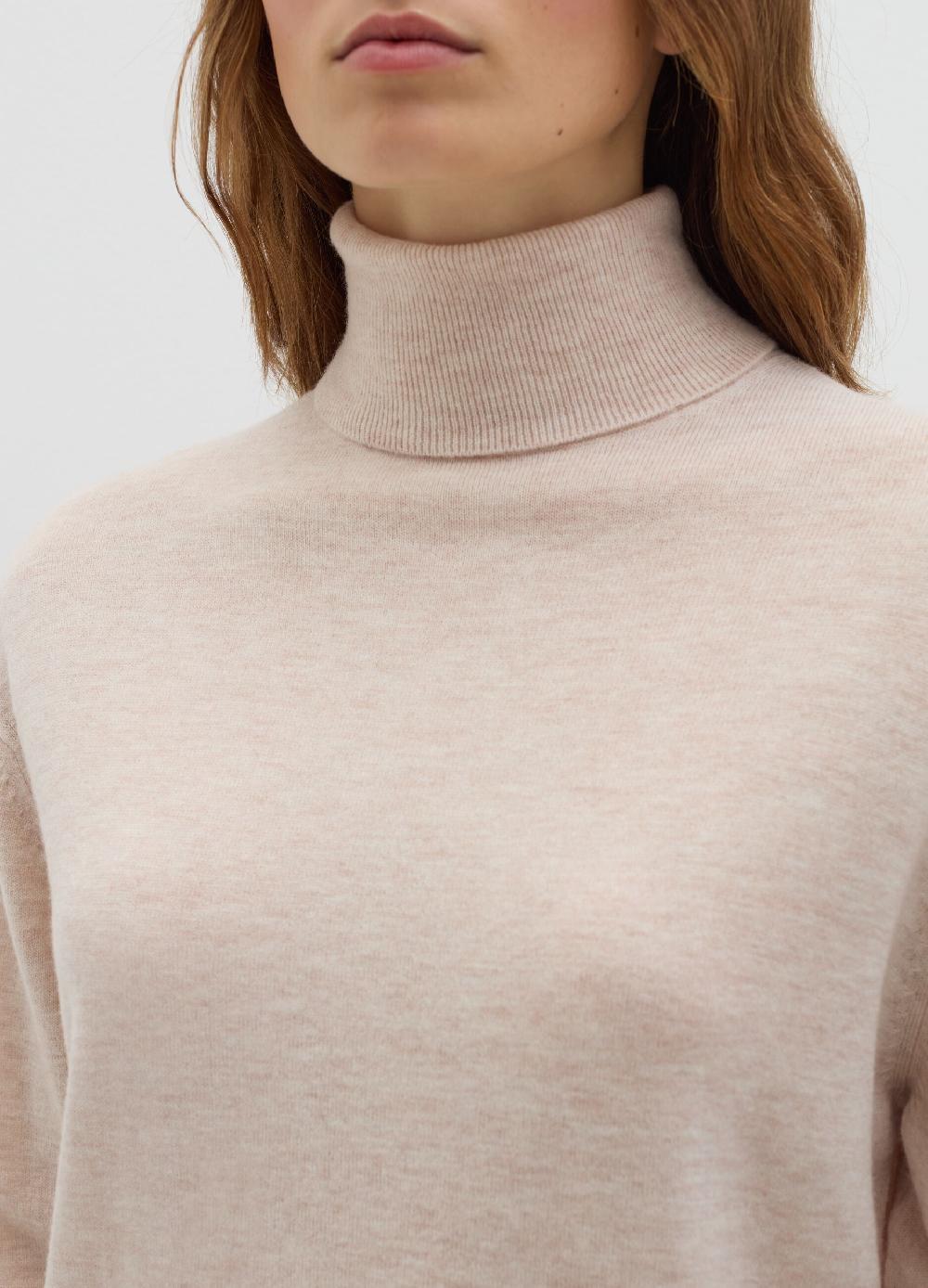 Stefanel Pullover in lana cardata a collo alto In Vendita