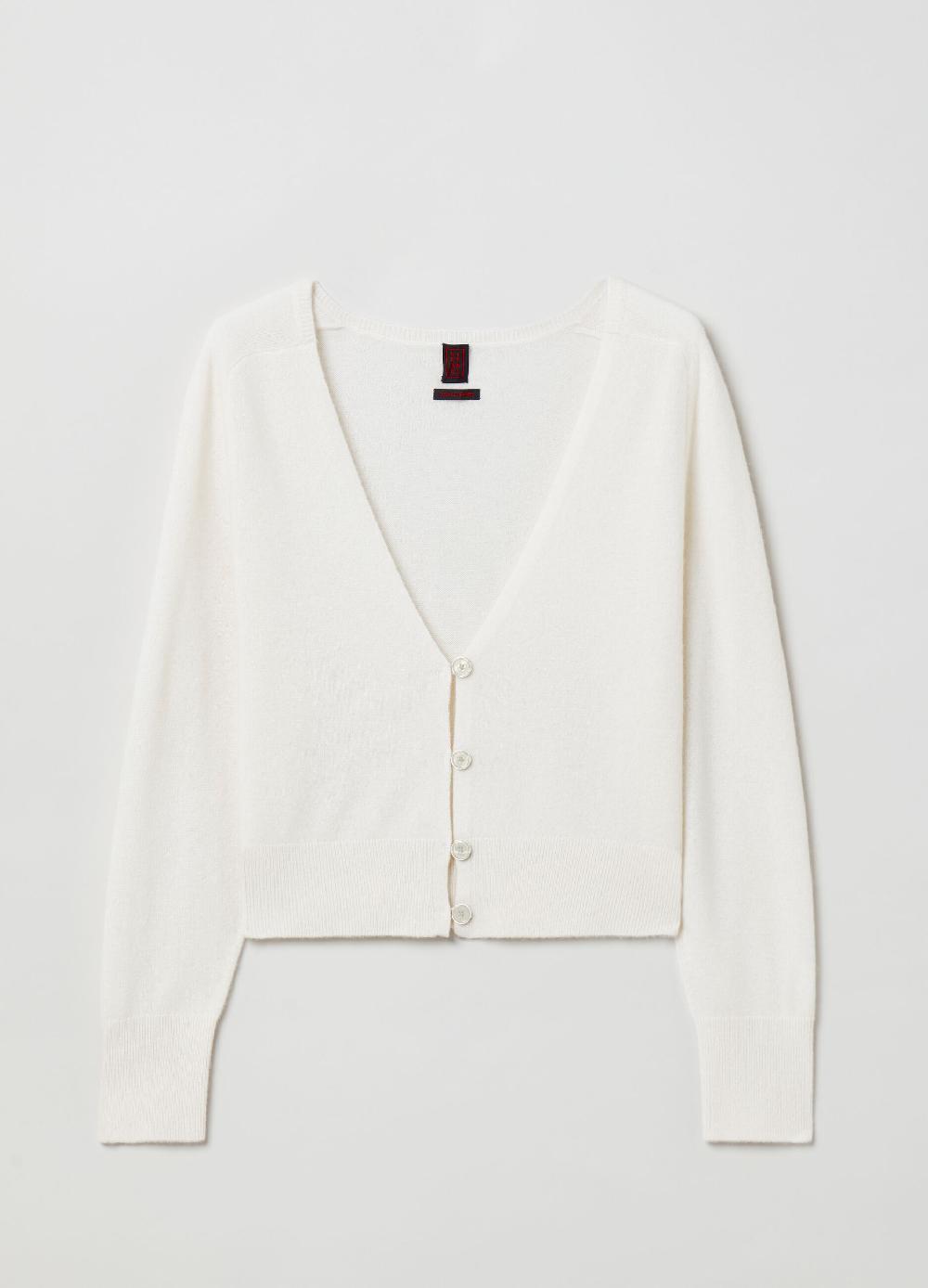 Stefanel Cardigan in cashmere con scollo a V Vendita Economica