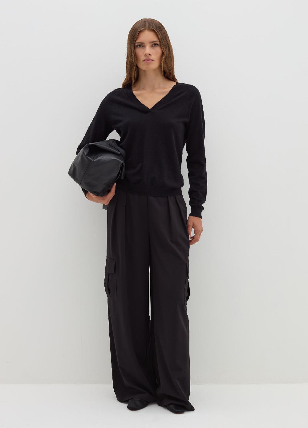 Stefanel Pantalone cargo in poly viscosa stretch Nuova