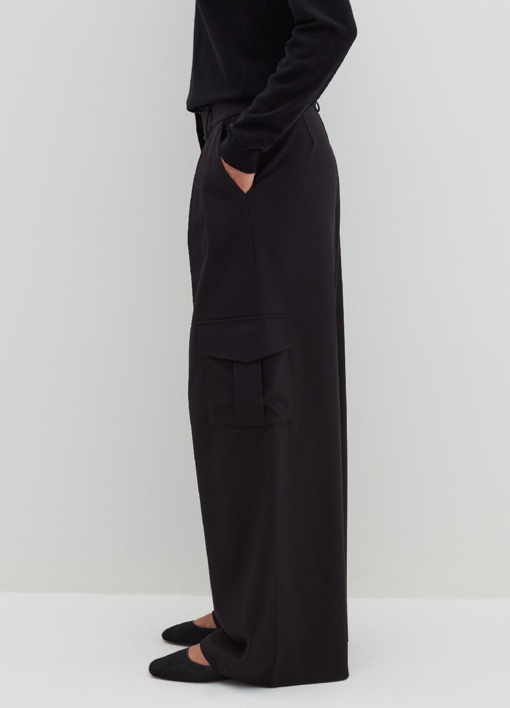 Stefanel Pantalone cargo in poly viscosa stretch Nuova