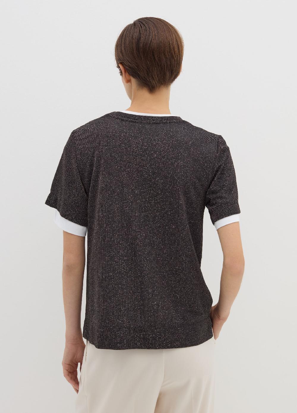 Stefanel T-shirt in lurex con spacchetti Negozio online di fabbrica