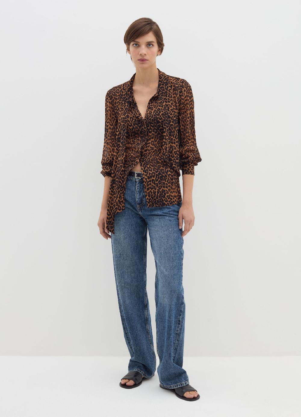 Stefanel Blusa in georgette con foulard Vendite stagionali