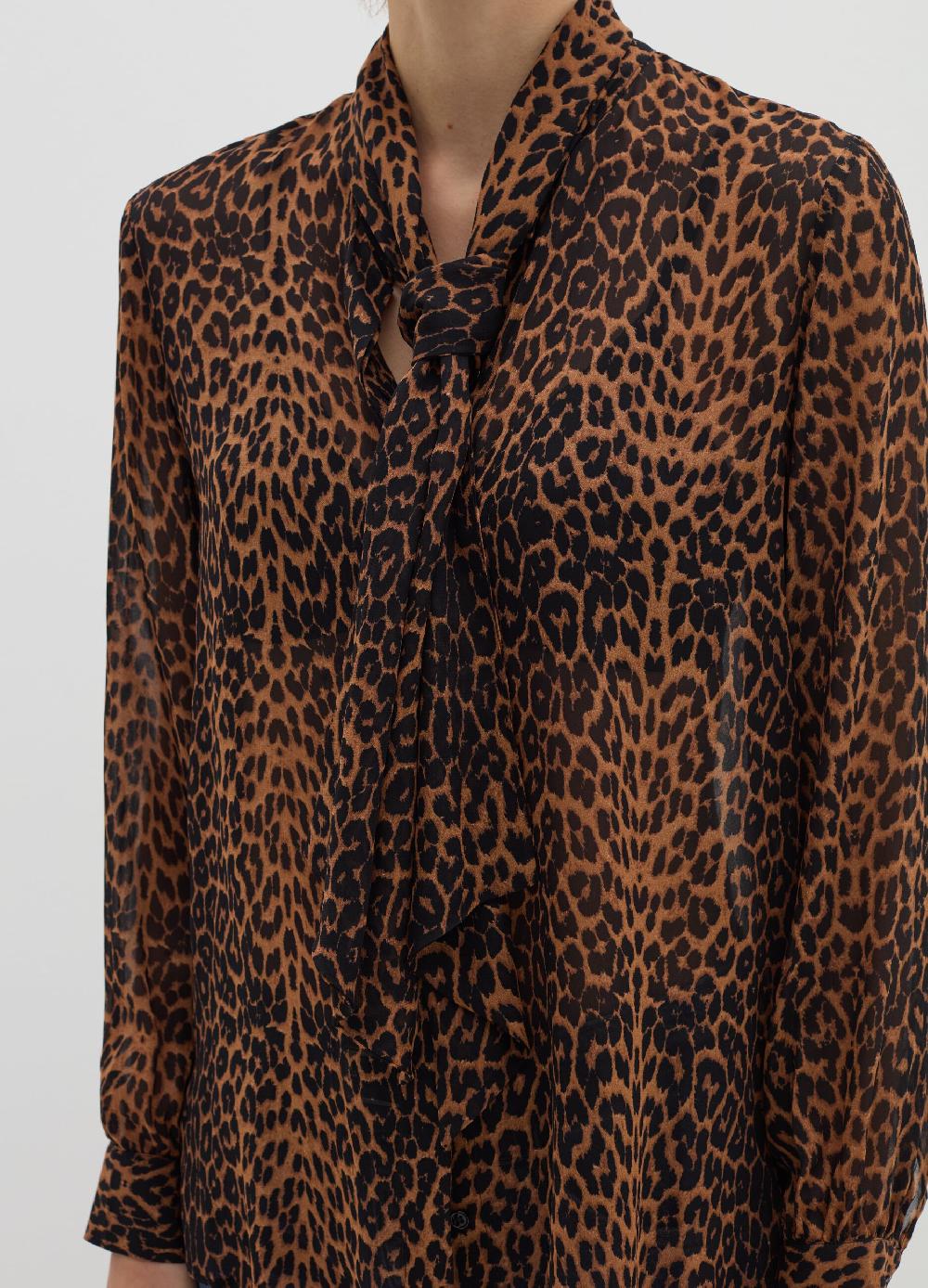 Stefanel Blusa in georgette con foulard Vendite stagionali