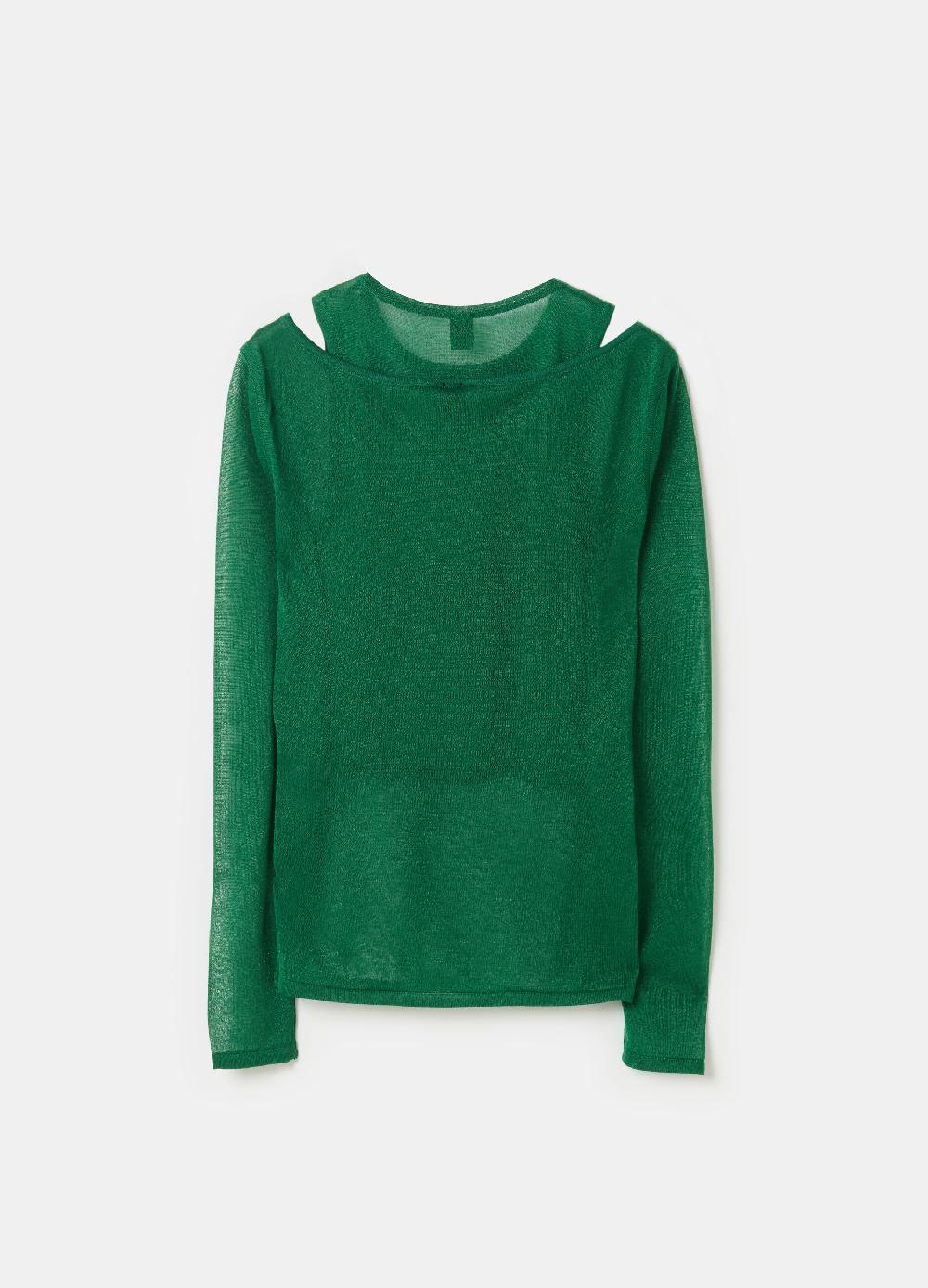 Stefanel Maglia effetto trasparenza a maniche lunghe Offerta per la Festa della Mamma