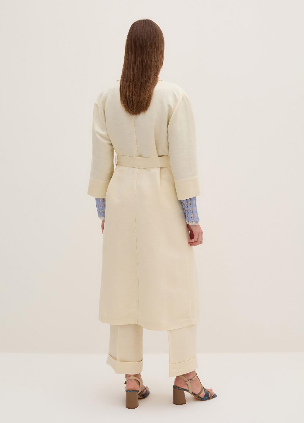 Stefanel Trench lungo con cintura Vendita calda