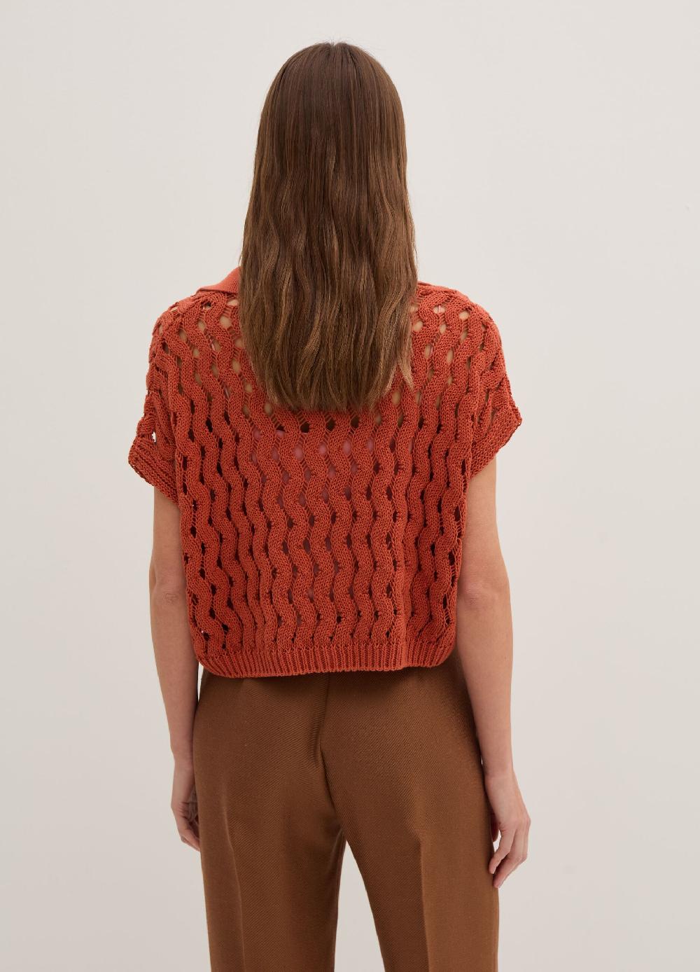Stefanel Maglia in cordonetto con scollo a polo Offerte esclusive