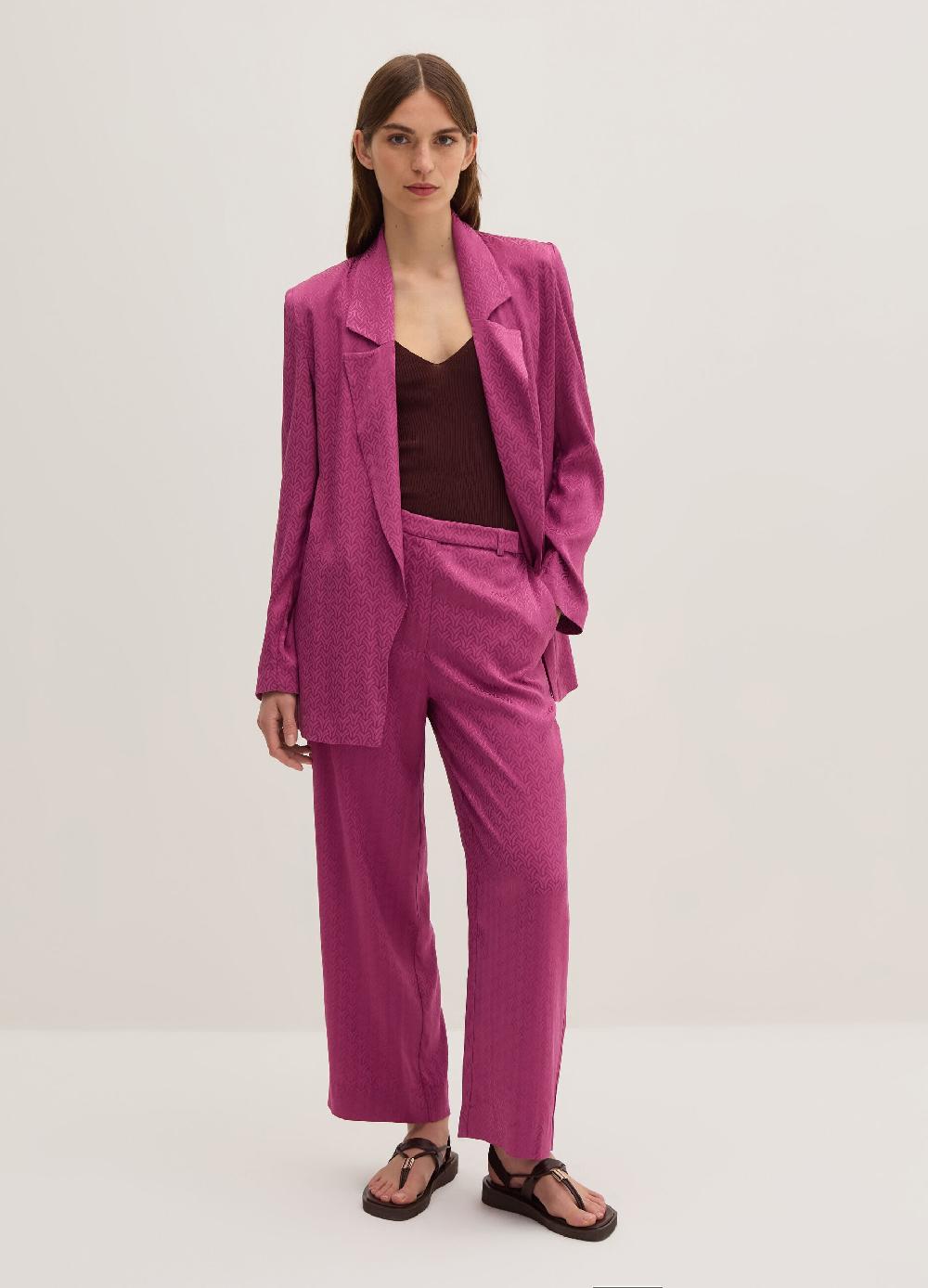 Stefanel Pantalone wide leg in viscosa jacquard Nuovi prodotti