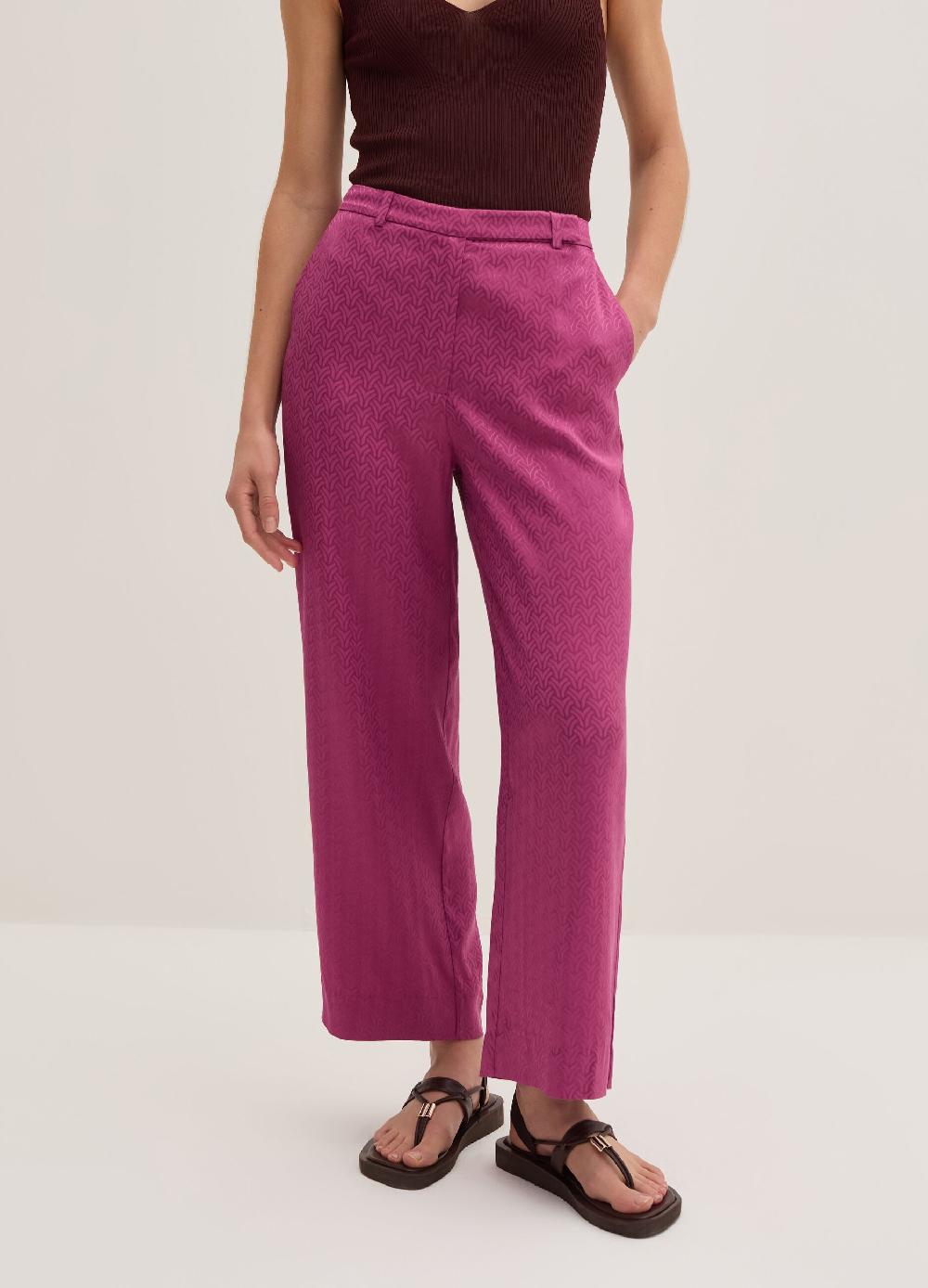Stefanel Pantalone wide leg in viscosa jacquard Nuovi prodotti