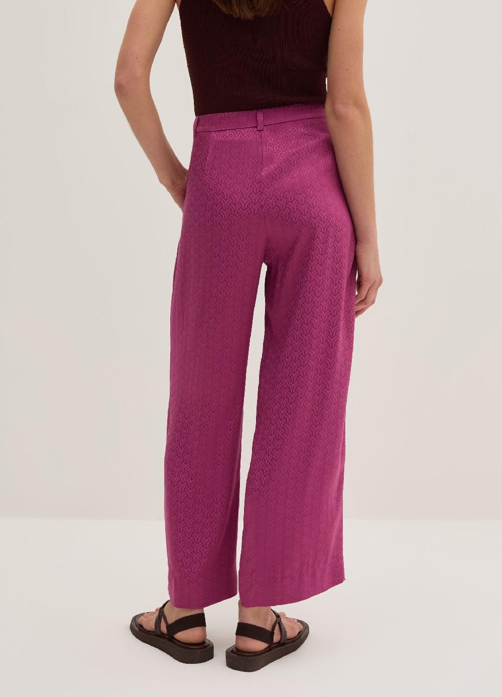 Stefanel Pantalone wide leg in viscosa jacquard Nuovi prodotti