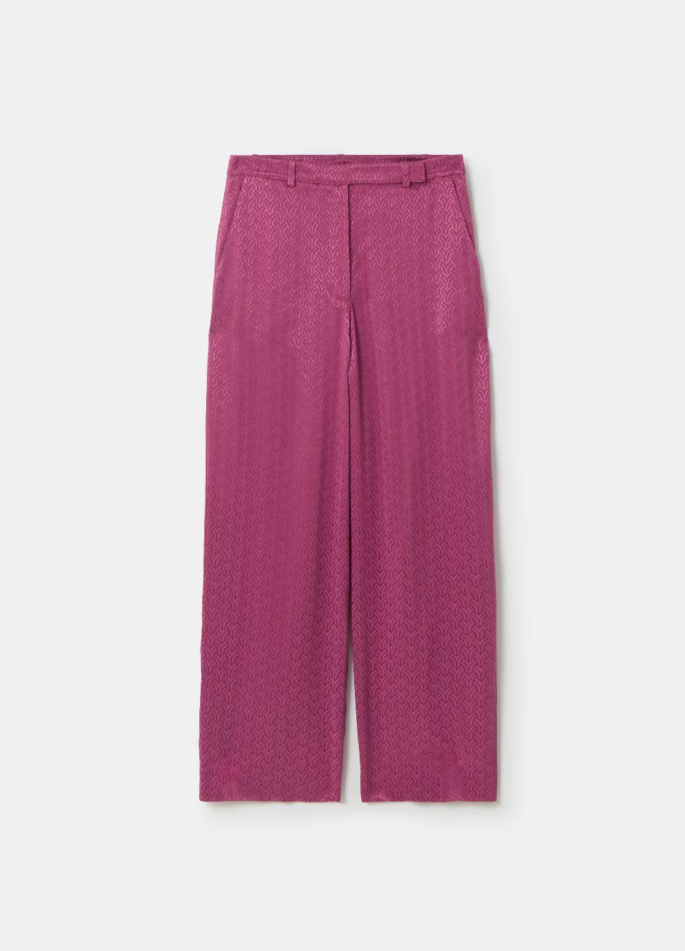 Stefanel Pantalone wide leg in viscosa jacquard Nuovi prodotti