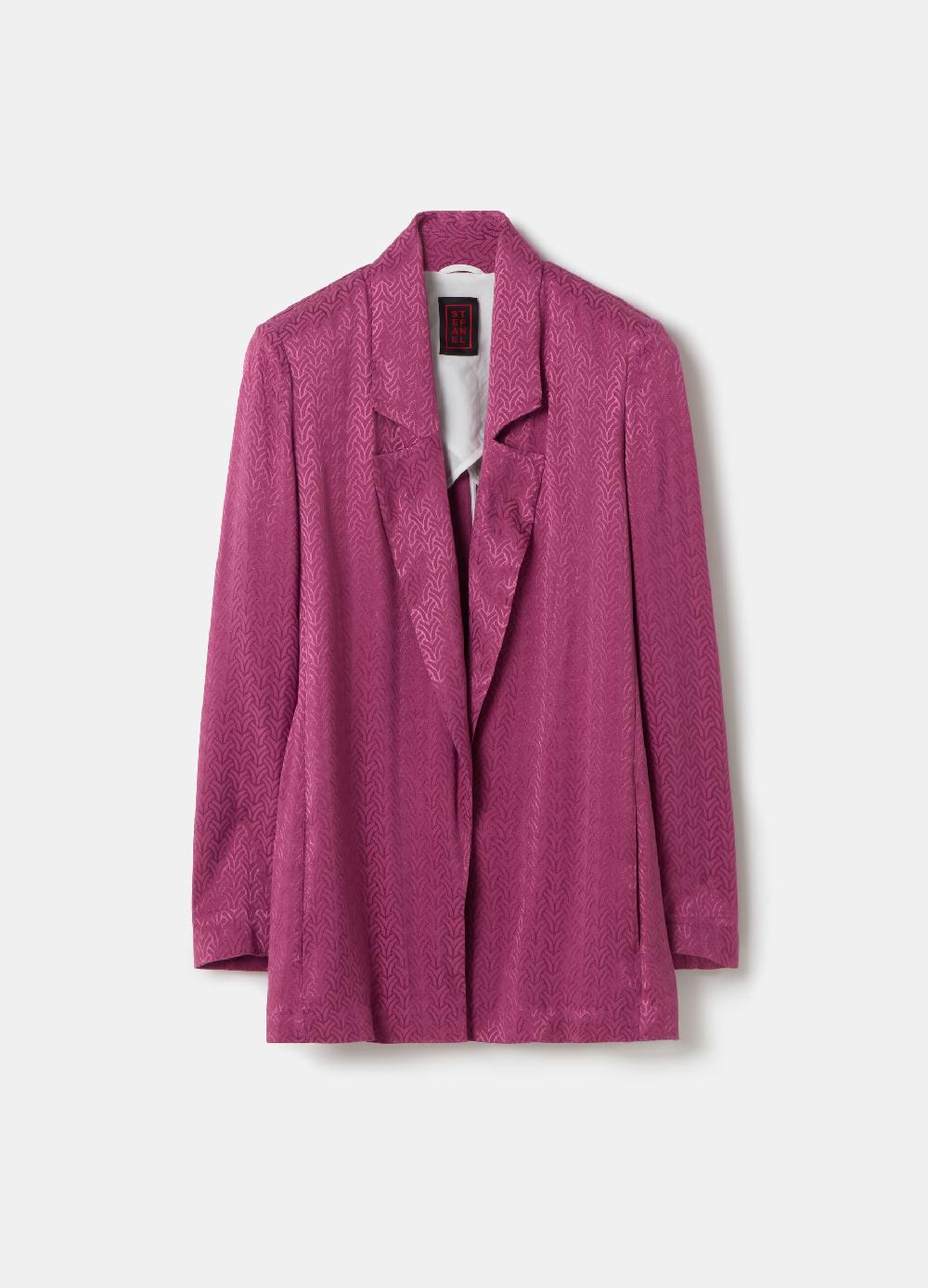Stefanel Blazer aperto in viscosa jacquard Bestseller
