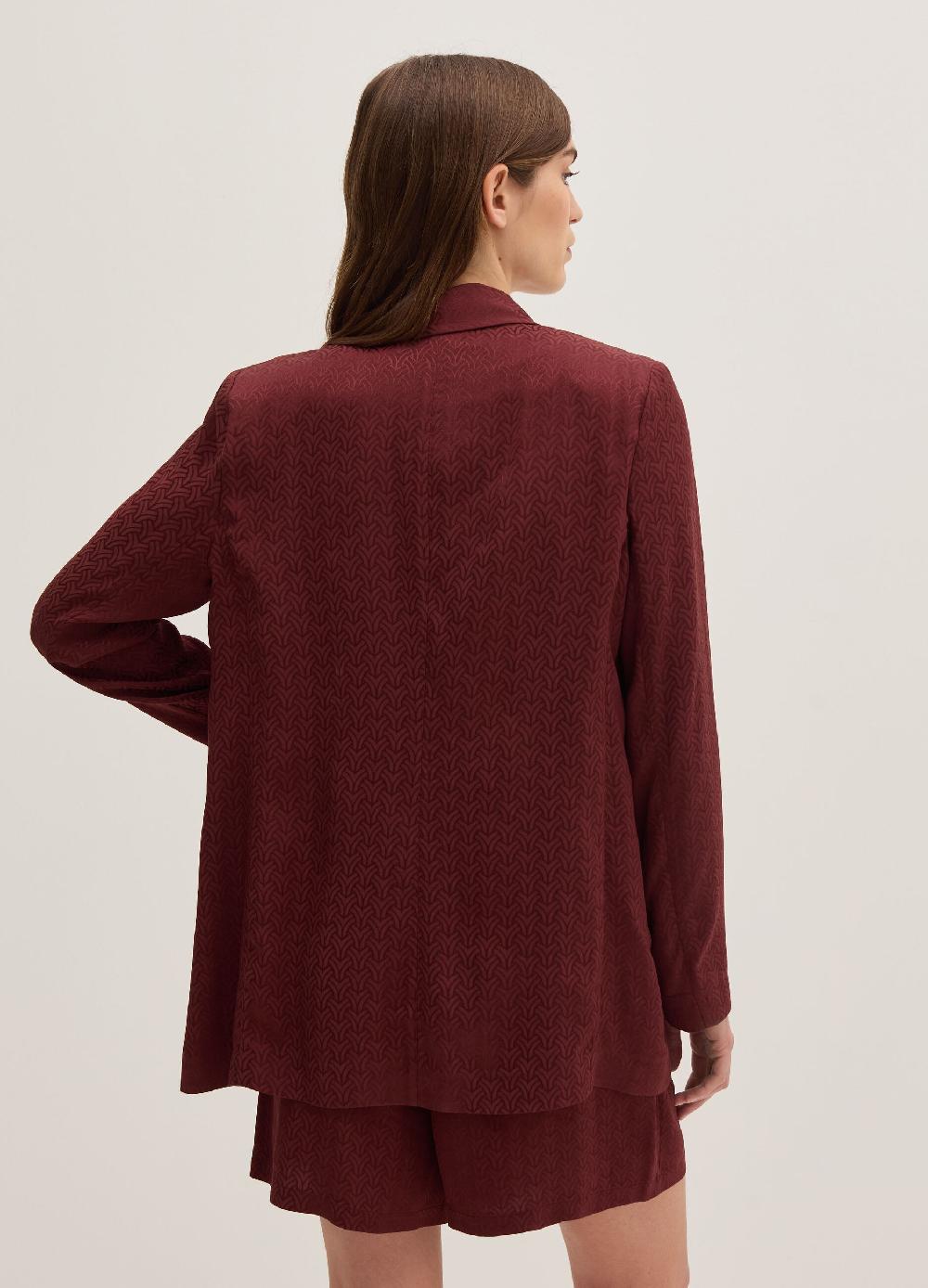 Stefanel Blazer aperto in viscosa jacquard Liquidazione
