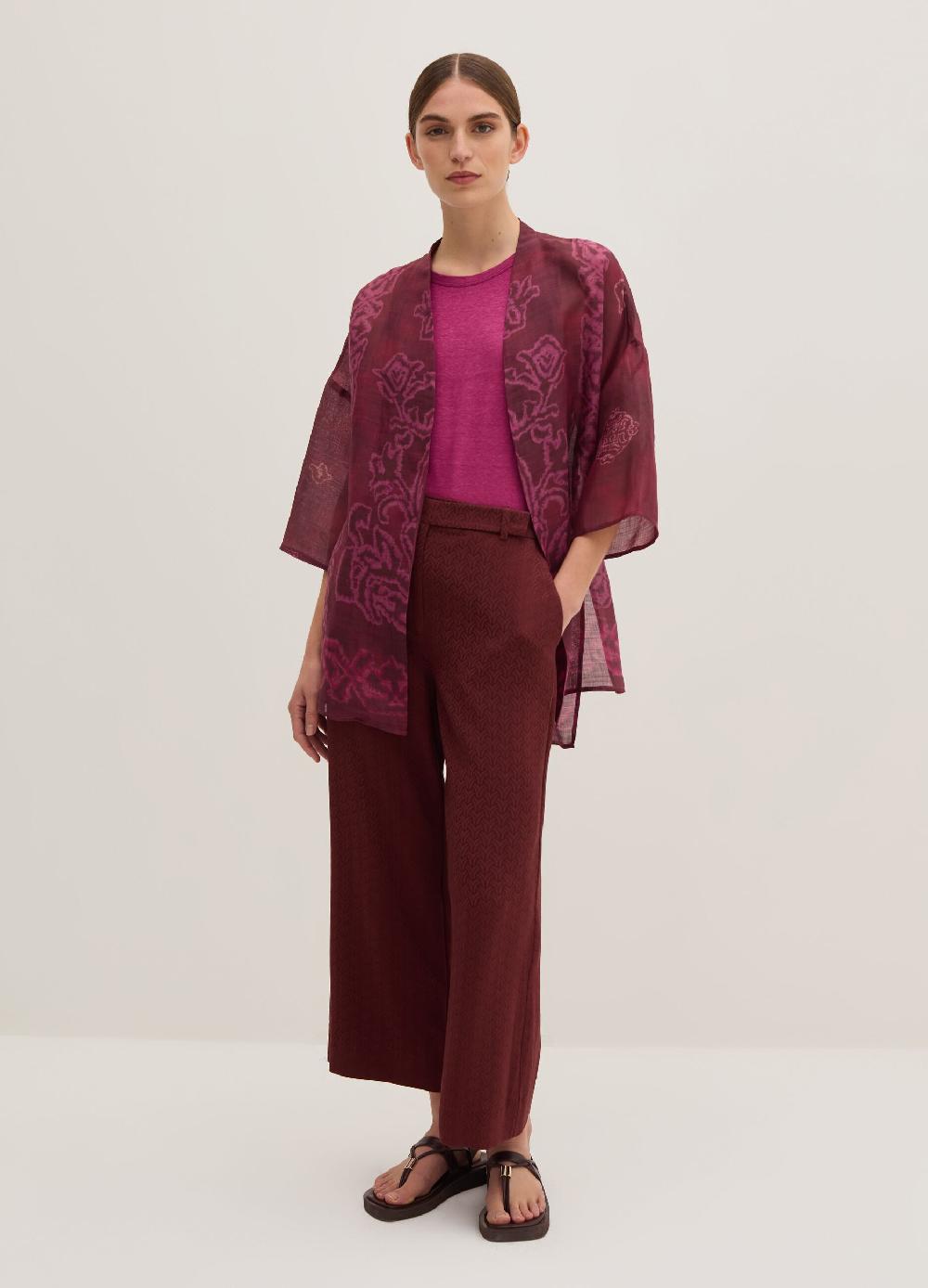 Stefanel Pantalone wide leg in viscosa jacquard Comprane uno, ottenene uno gratis
