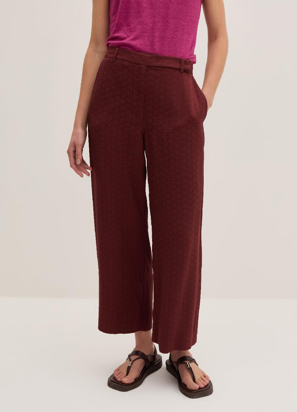 Stefanel Pantalone wide leg in viscosa jacquard Comprane uno, ottenene uno gratis