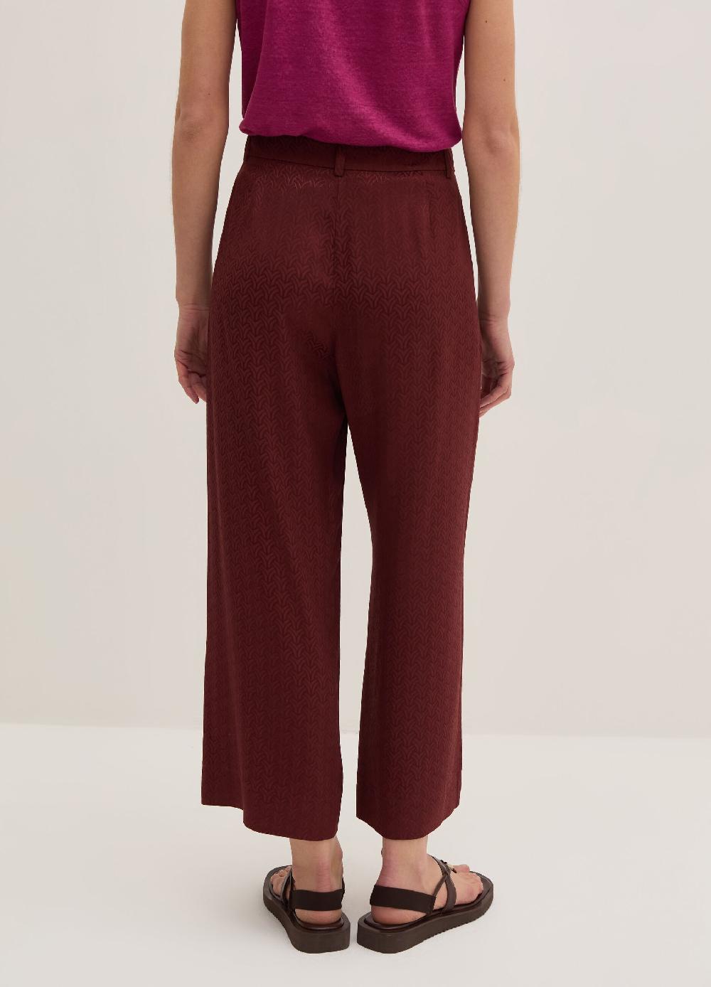 Stefanel Pantalone wide leg in viscosa jacquard Comprane uno, ottenene uno gratis