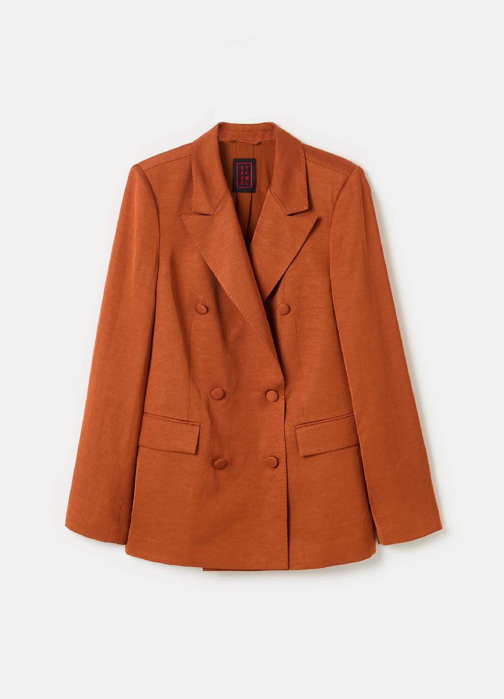 Stefanel Blazer doppiopetto in satin Offerta settimanale