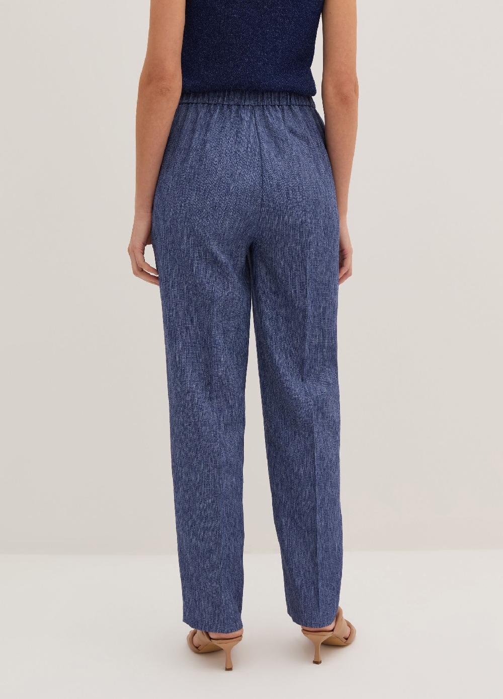 Stefanel Pantalone carrot fit con trama natte Ritorno libero