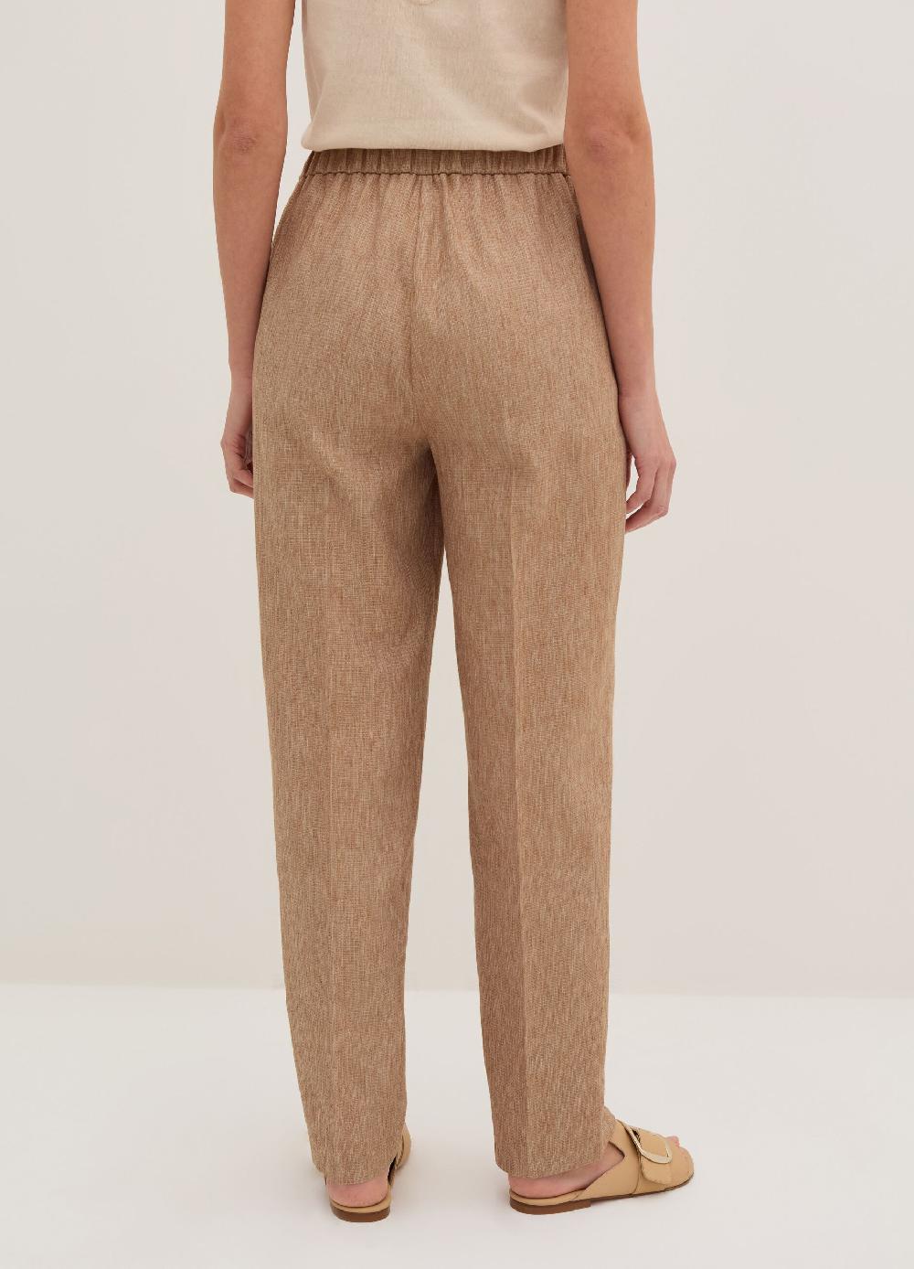 Stefanel Pantalone carrot fit con trama natte ACQUISTA ORA