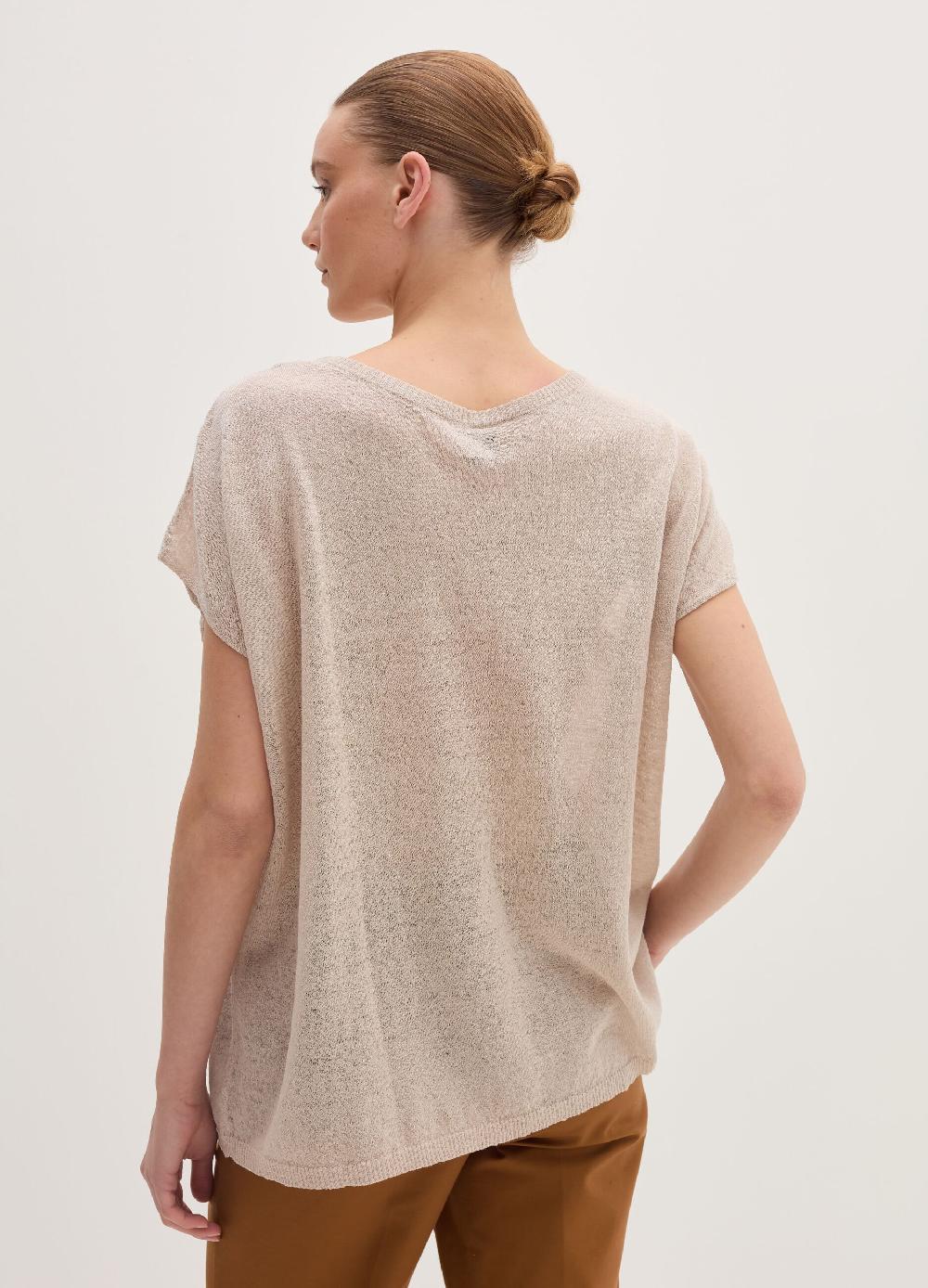 Stefanel Maglia in misto lino con coulisse Ultimo giorno