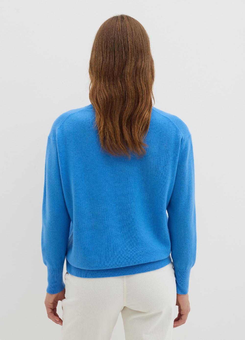 Stefanel Pullover girocollo in lana cardata Sostegno trimestrale