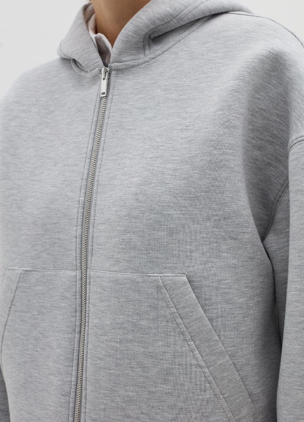 Stefanel Felpa over con cappuccio e zip In Linea