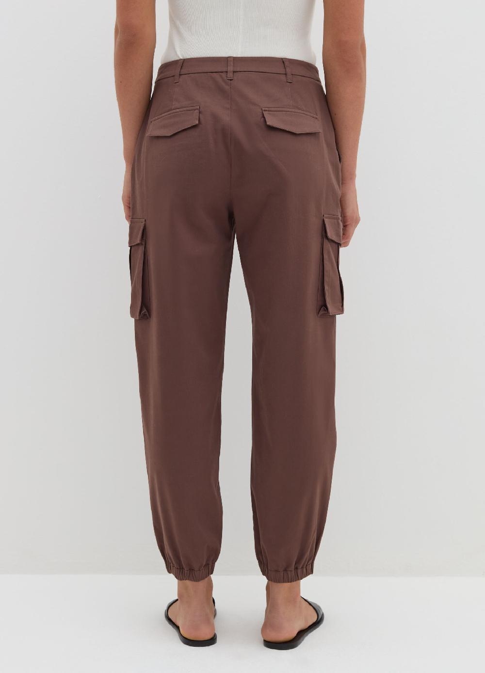 Stefanel Pantalone cargo in cotone satin Vendita