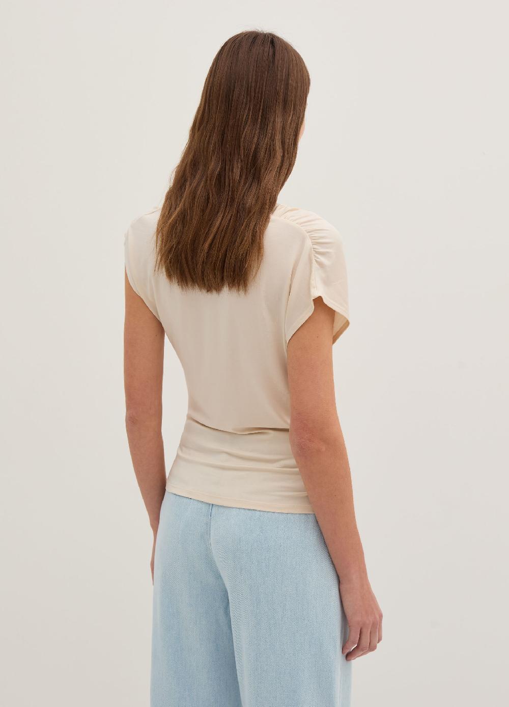 Stefanel Top smanicato scollo con drappeggio Convenienza