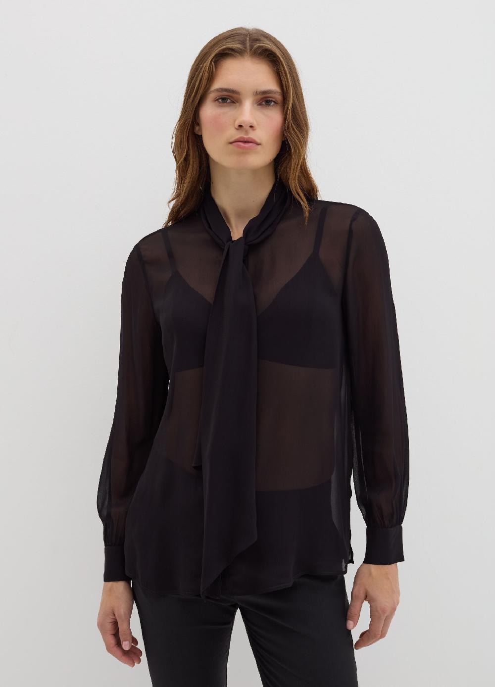 Stefanel Blusa in georgette con foulard Offerta