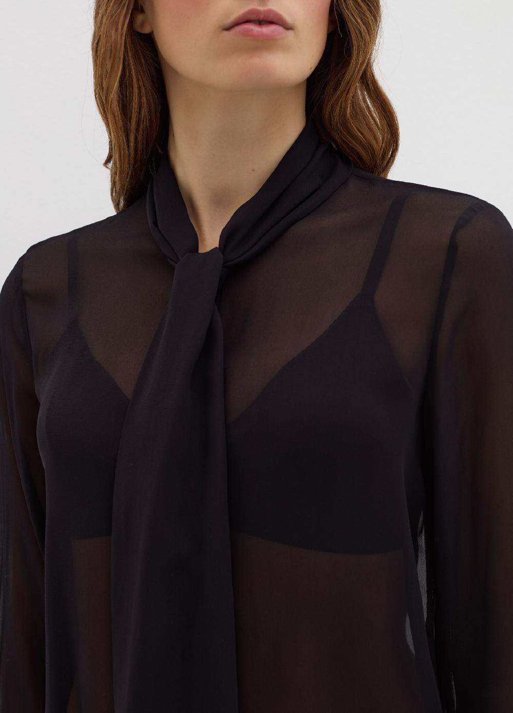 Stefanel Blusa in georgette con foulard Offerta