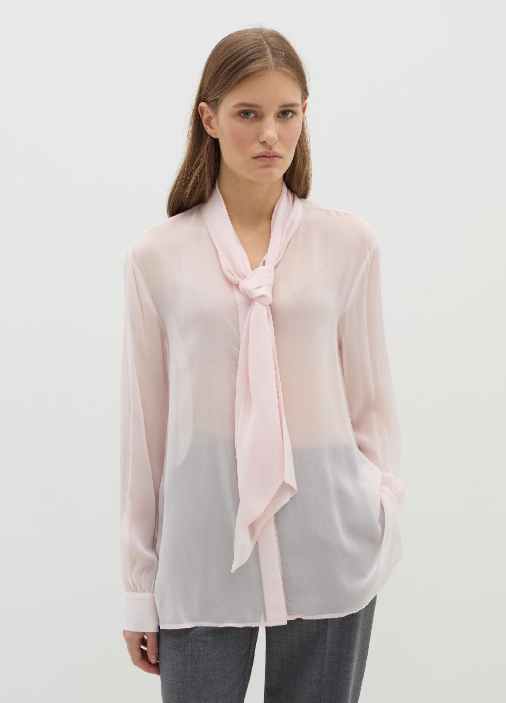 Stefanel Blusa in georgette con foulard Outlet