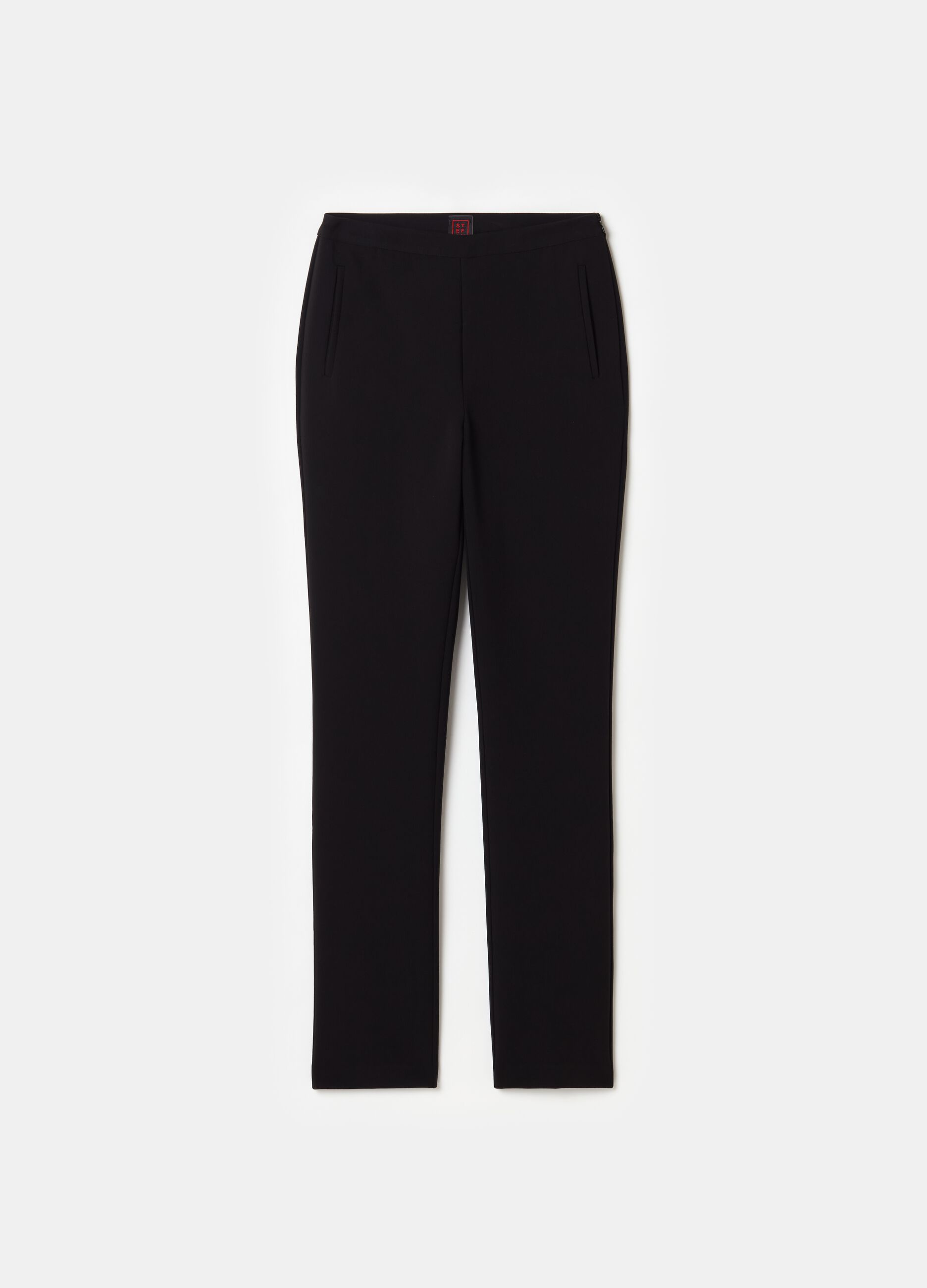 Stefanel Pantalone skinny fit in crêpe doppia Saldi Di Fabbrica