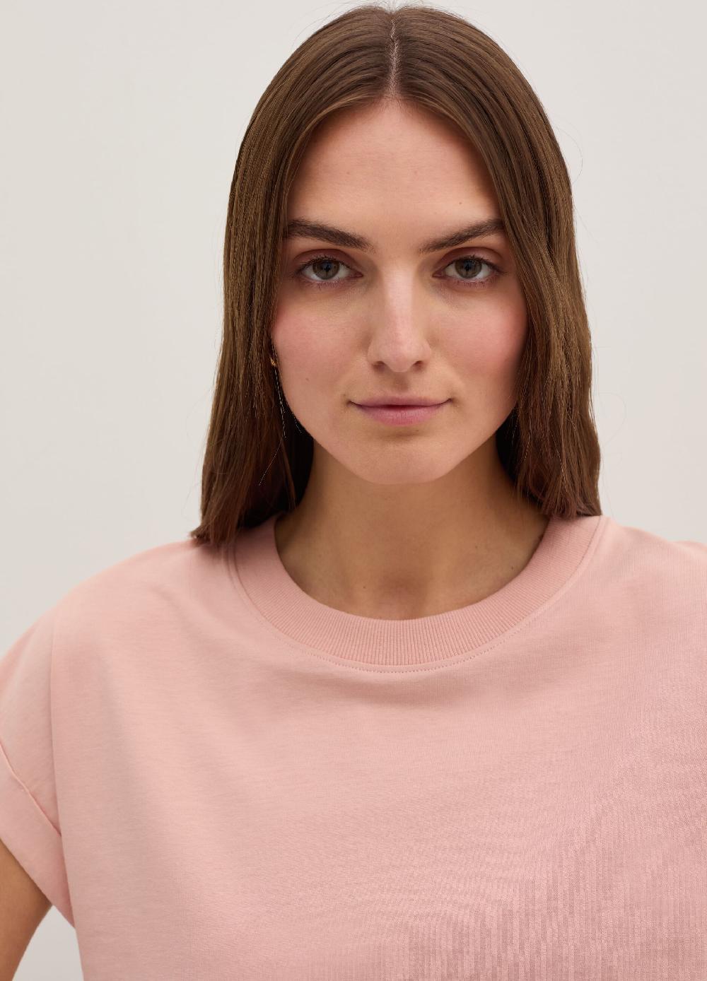 Stefanel T-shirt boxy fit con risvolti Vendite Flash