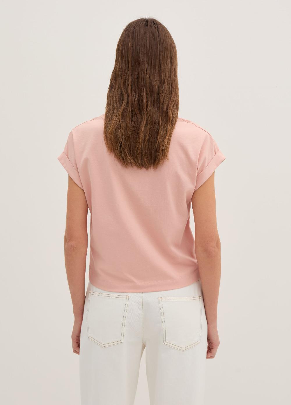 Stefanel T-shirt boxy fit con risvolti Vendite Flash