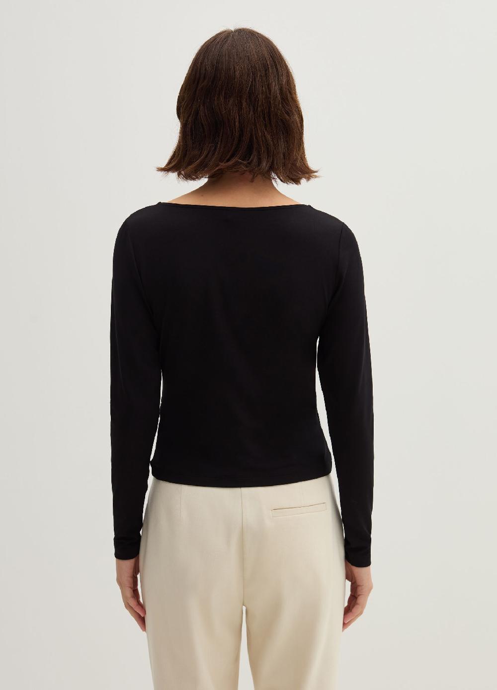 Stefanel T-shirt scollo a V con incrocio In Saldo