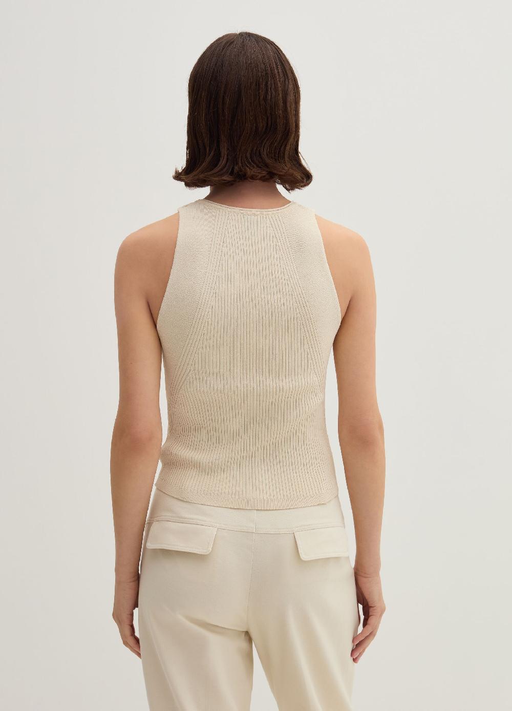 Stefanel Tank top in crêpe a coste piatte Moda