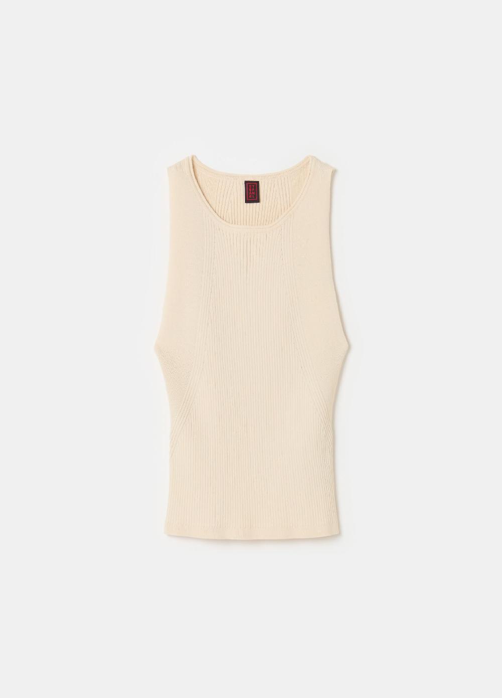 Stefanel Tank top in crêpe a coste piatte Moda