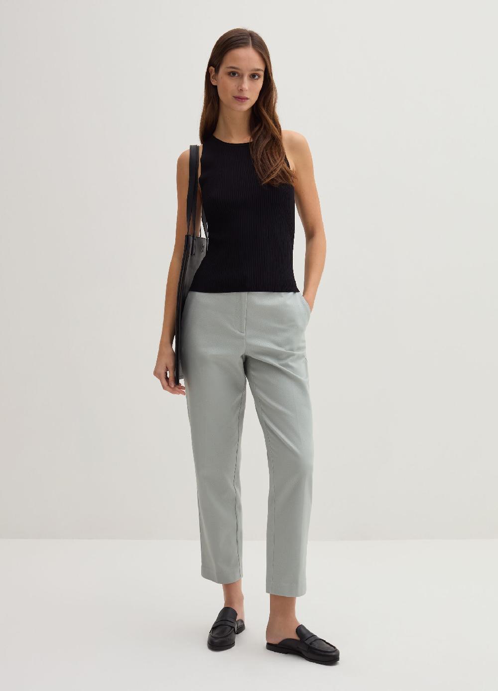 Stefanel Pantalone chino cropped in twill Spedizione gratuita