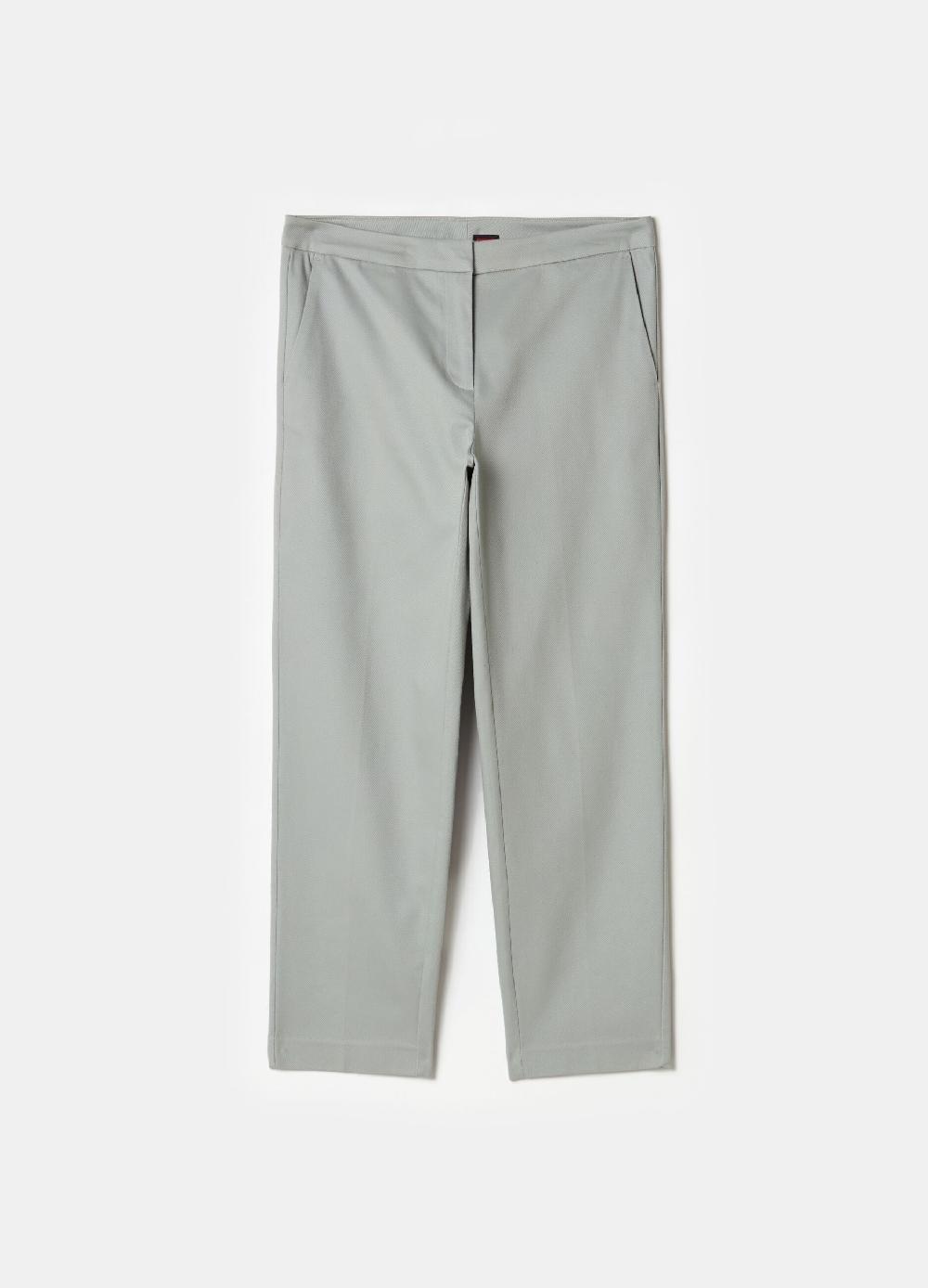 Stefanel Pantalone chino cropped in twill Spedizione gratuita