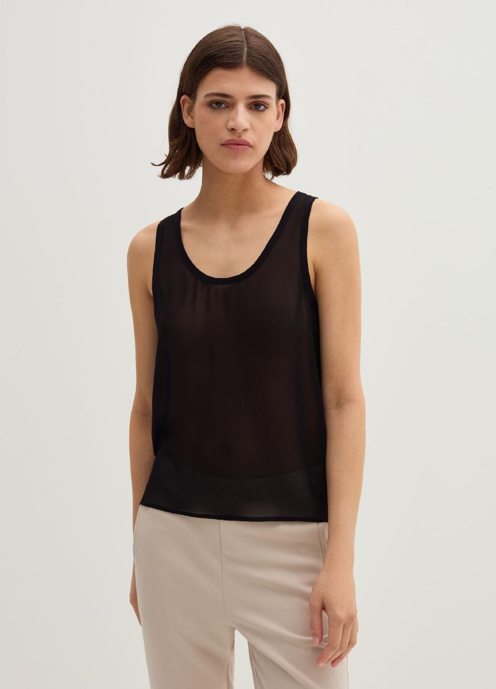 Stefanel Top in georgette Prezzo di fabbrica
