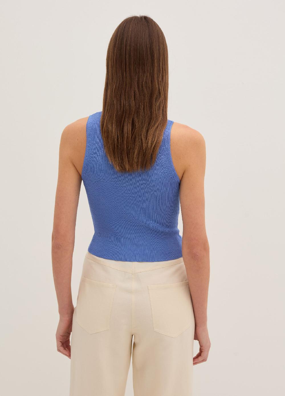 Stefanel Tank top a coste piatte mock neck Flash Sale