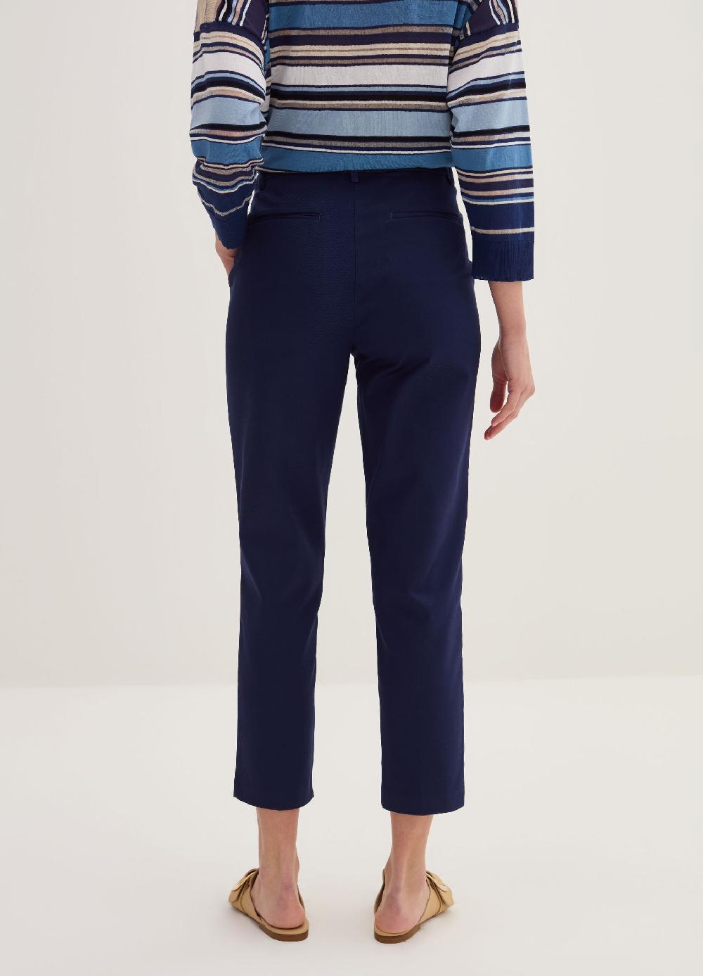 Stefanel Pantalone crop a sigaretta in twill stretch Fornitura limitata