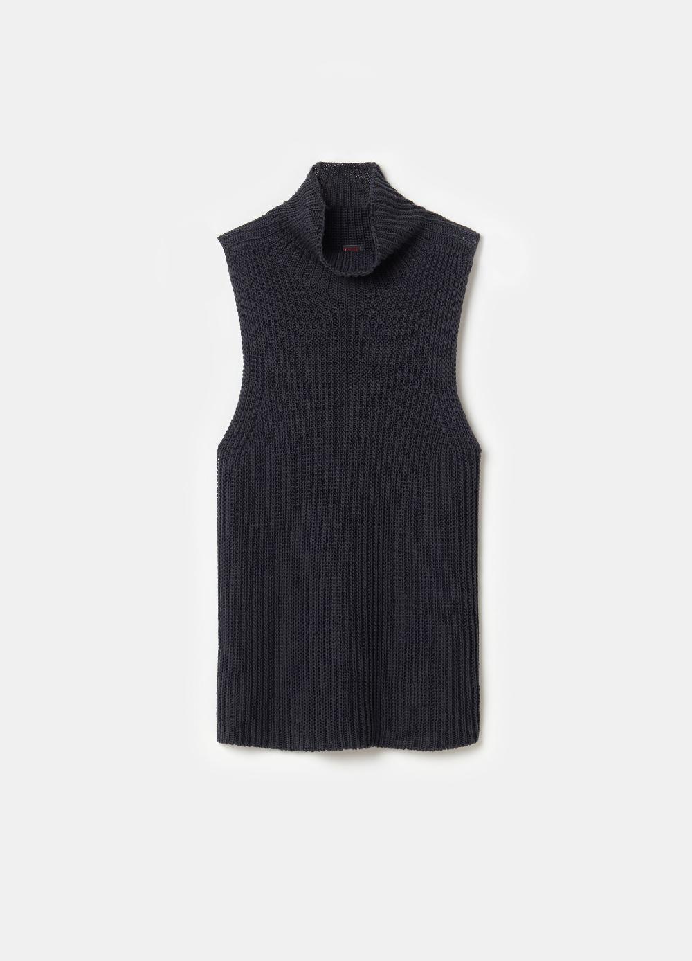Stefanel Tank top a coste inglesi senza cuciture Vendite stagionali