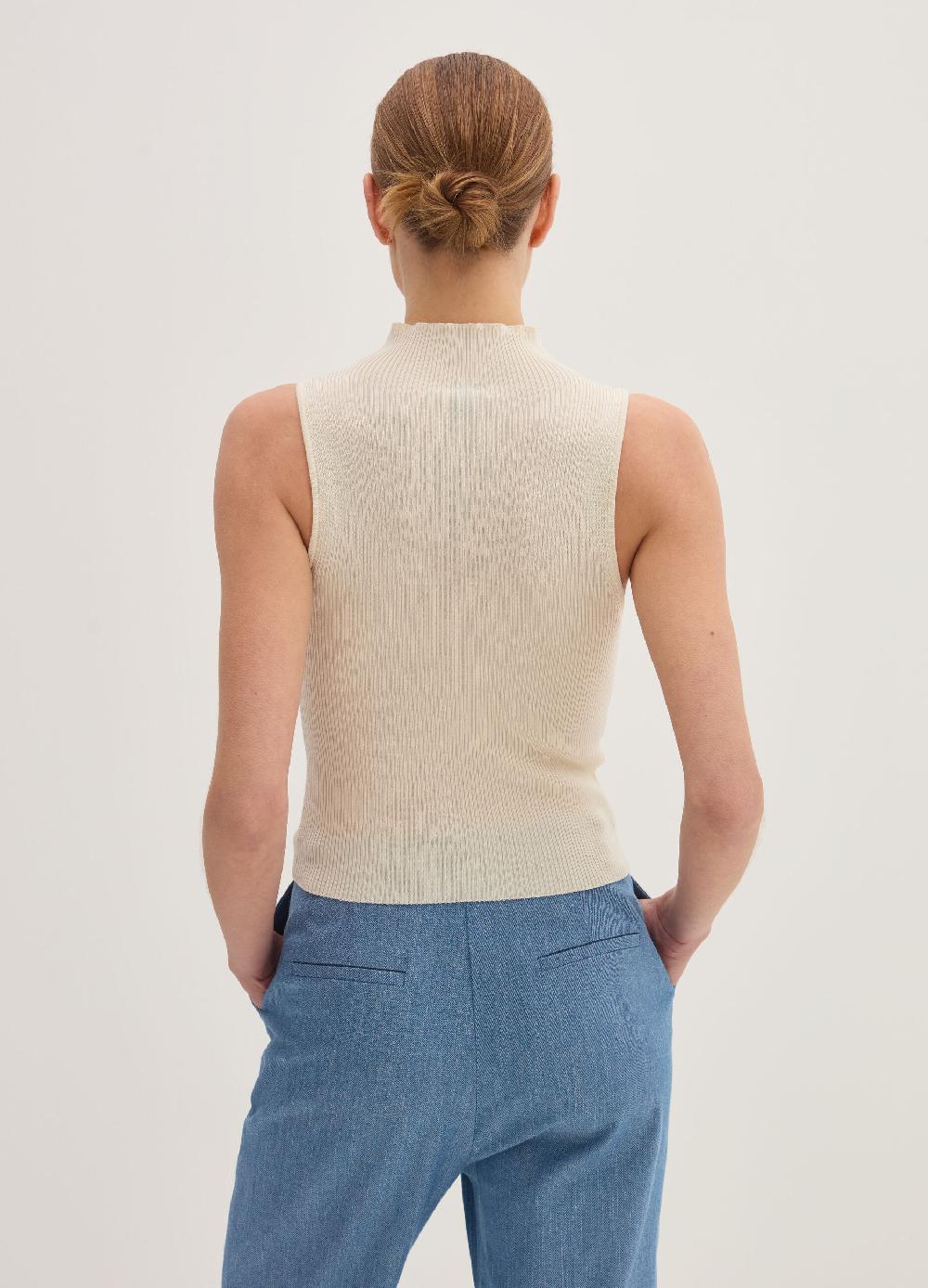 Stefanel Tank top a coste piatte mock neck Cyber Monday
