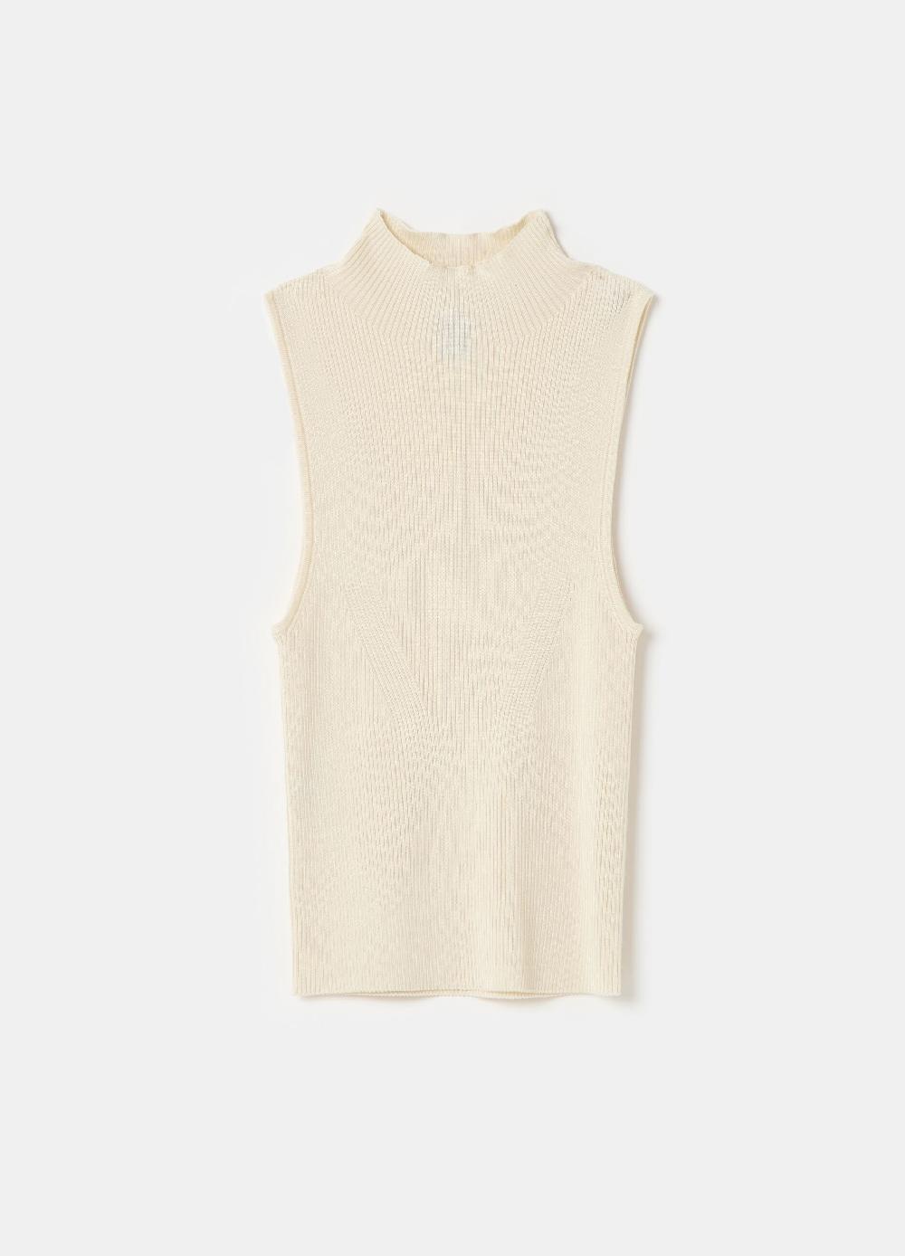 Stefanel Tank top a coste piatte mock neck Cyber Monday