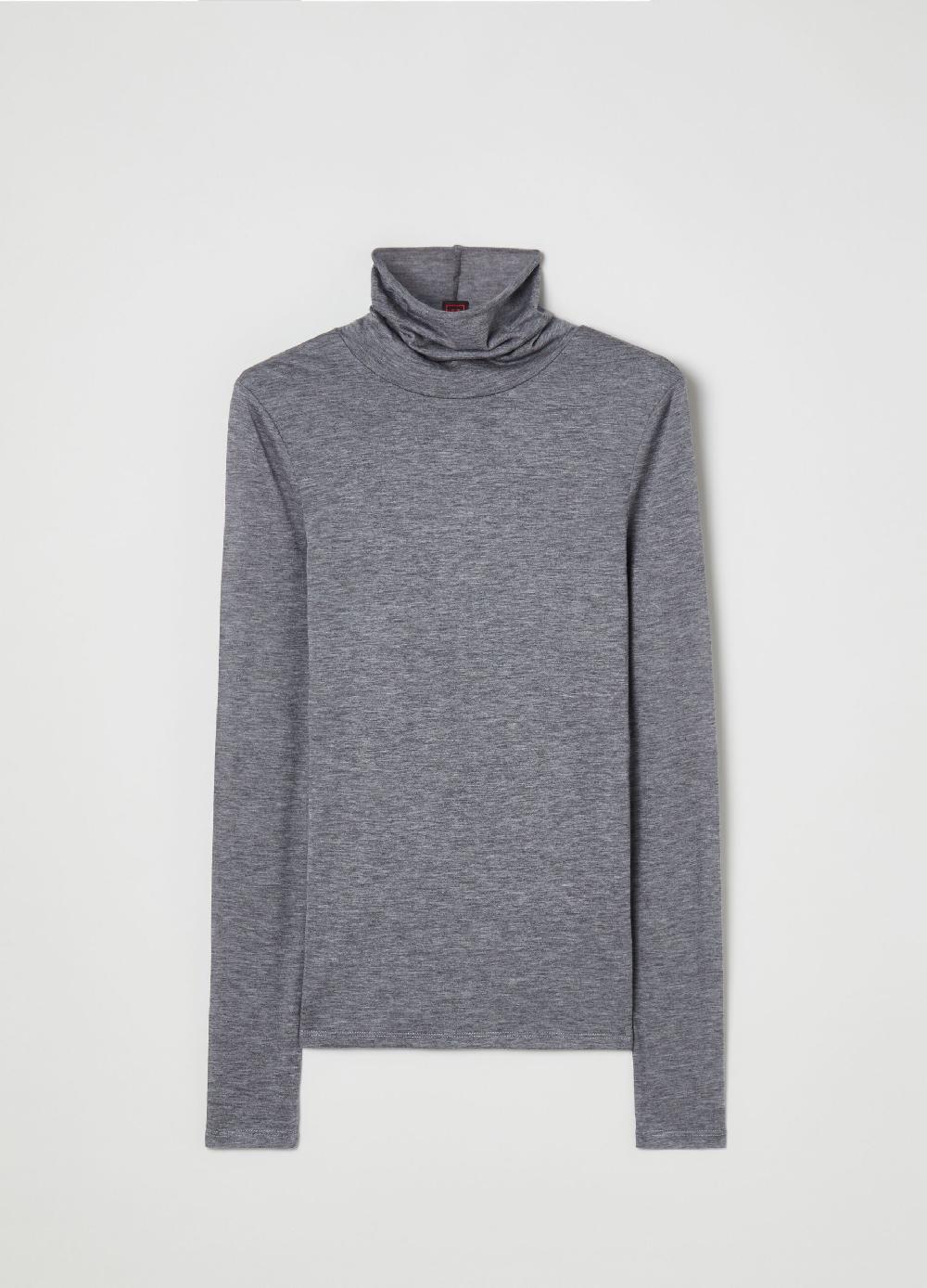 Stefanel T-shirt a maniche lunghe con collo alto Offerta natalizia