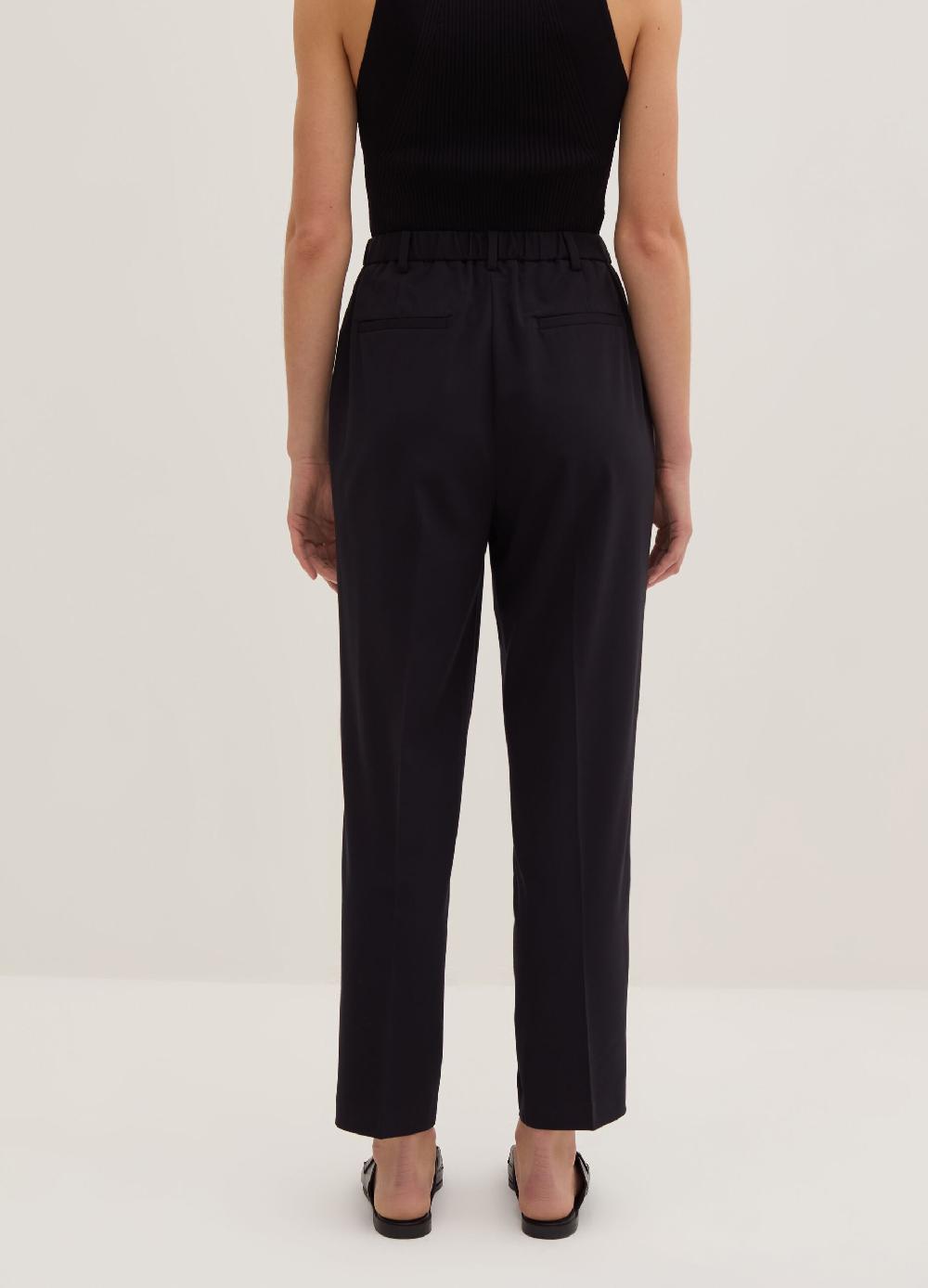Stefanel Pantalone a sigaretta in gabardina con pinces Vendita calda
