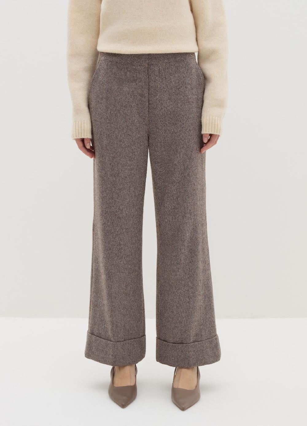 Stefanel Pantalone straight fit a spina di pesce Grandi sconti
