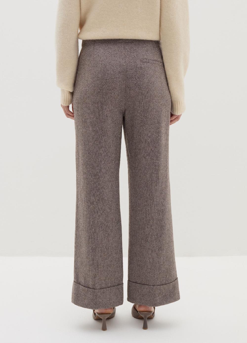 Stefanel Pantalone straight fit a spina di pesce Grandi sconti